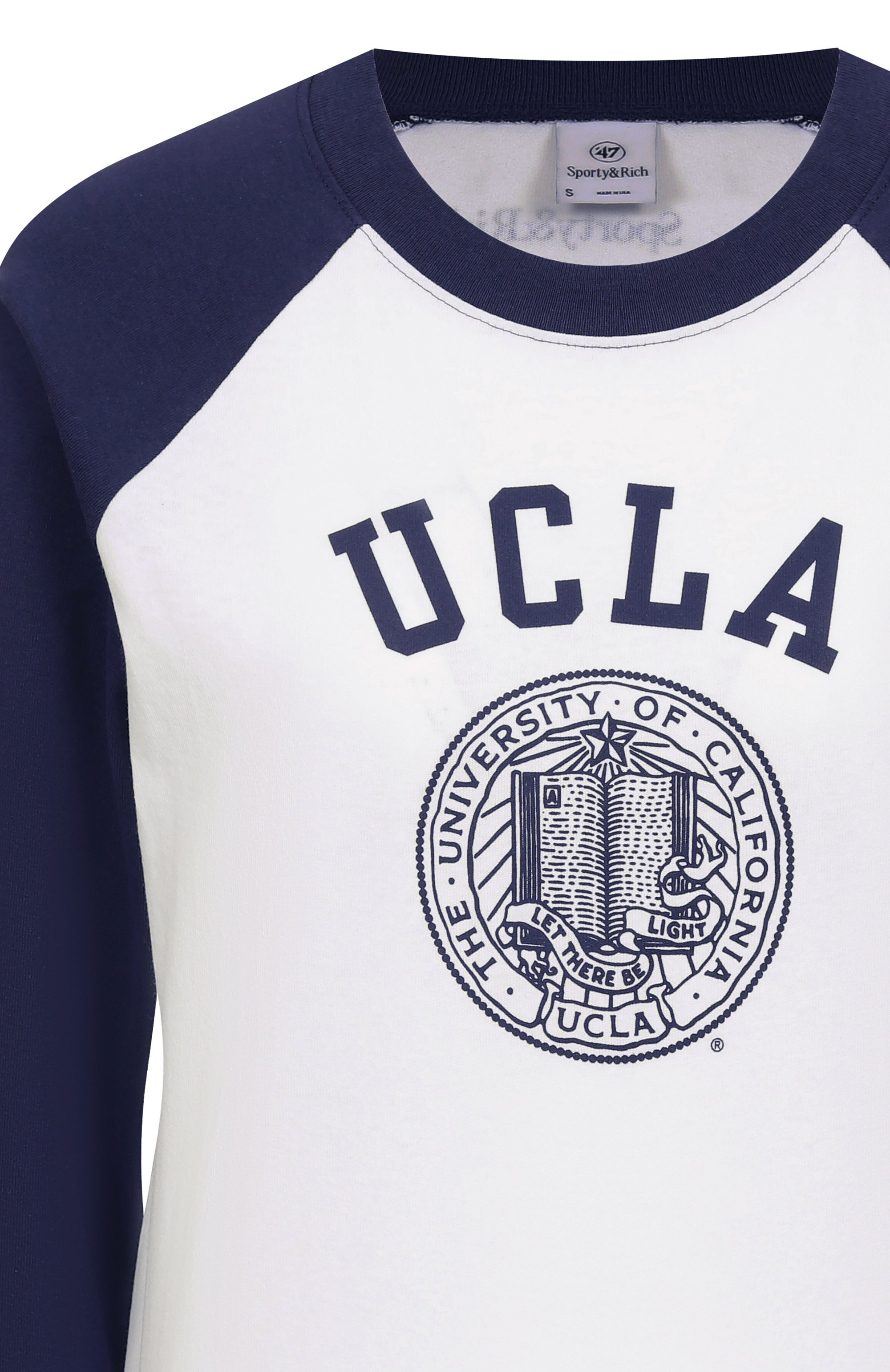 Хлопковый лонгслив sporty & rich x ucla SPORTY AND RICH, арт. T0046615639WH50, фото 6