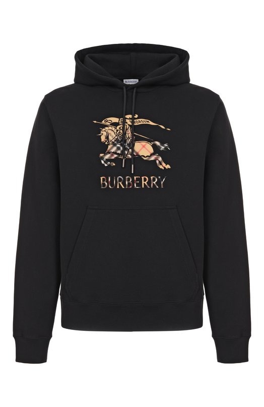 Хлопковое худи Burberry 8119021 Чёрный 8119021