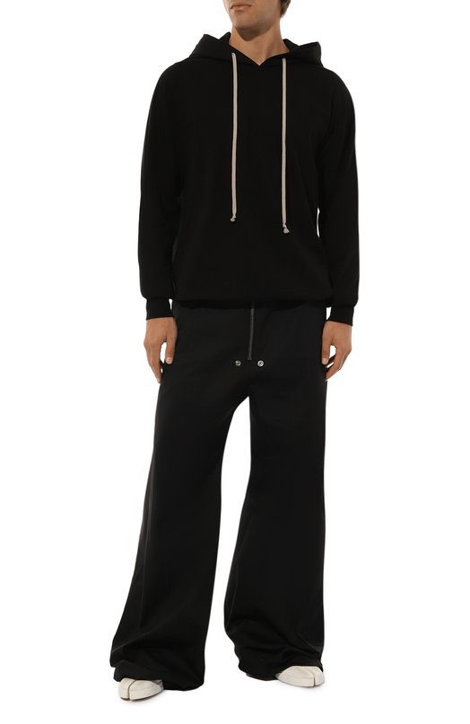 Хлопковые брюки Rick Owens RU02D6366/TE Чёрный  RU02D6366/TE Фото 2