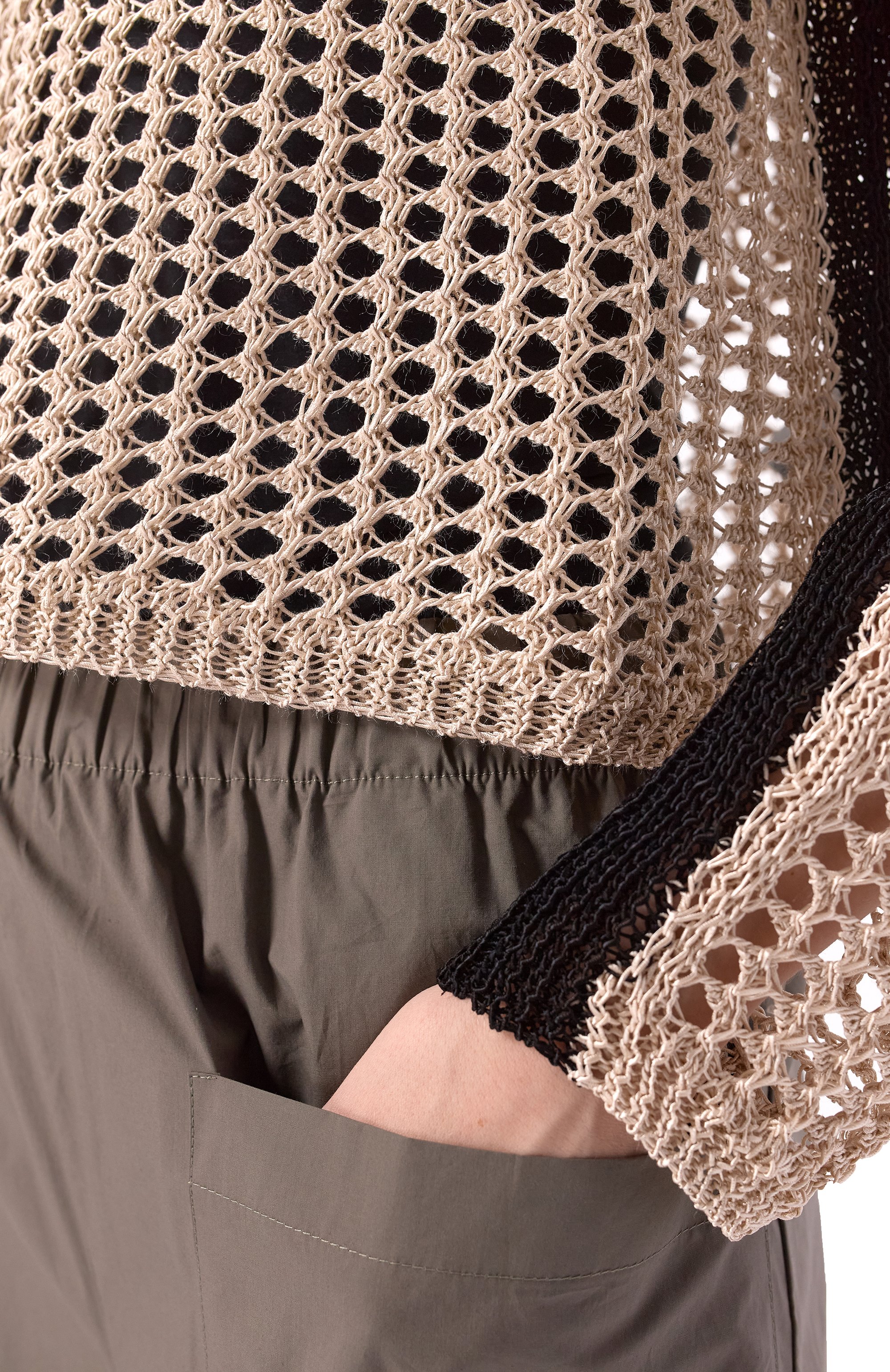 Свитер из вискозы ERIKA CAVALLINI бежевого цвета по цене 61550 руб., арт. P5SC02, фото 5 Свитер из вискозы ERIKA CAVALLINI, арт. P5SC02, фото 5