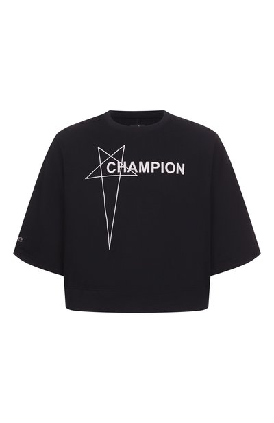 Мужская хлопковая футболка rick owens x champion RICK OWENS, арт. CM01E1677/CHJG