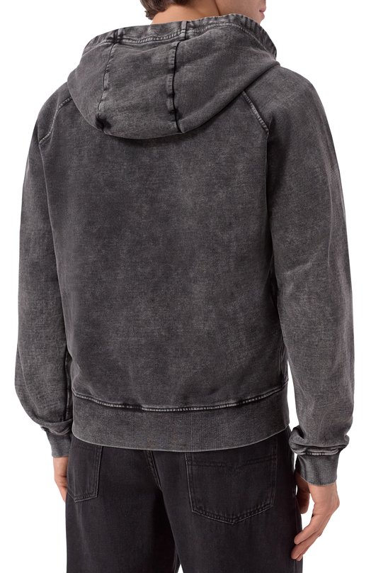 Хлопковая толстовка Diesel A21890/0KIBZ Серый  A21890/0KIBZ Фото 4