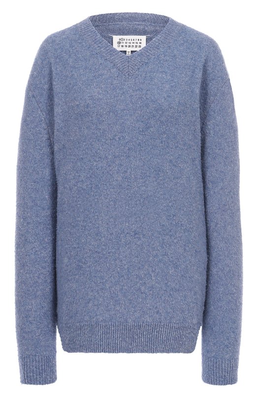 Свитер из шерсти и хлопка Maison Margiela S50HN0011/M13108 Голубой S50HN0011/M13108
