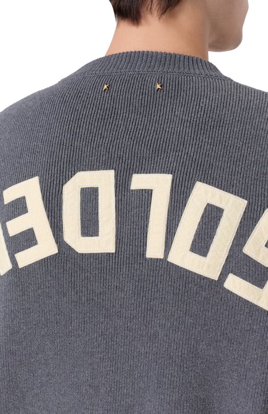 Хлопковый джемпер Golden Goose Deluxe Brand GMP00841.P000662 Серый  GMP00841.P000662 Фото 5