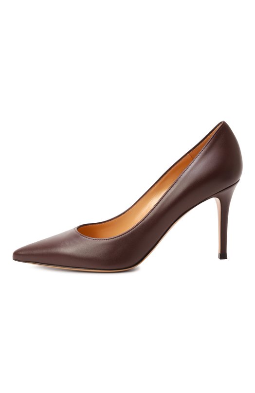 Кожаные туфли Gianvito 85 Gianvito Rossi G24580.85RIC.VITB0UR Бордовый  G24580.85RIC.VITB0UR Фото 4