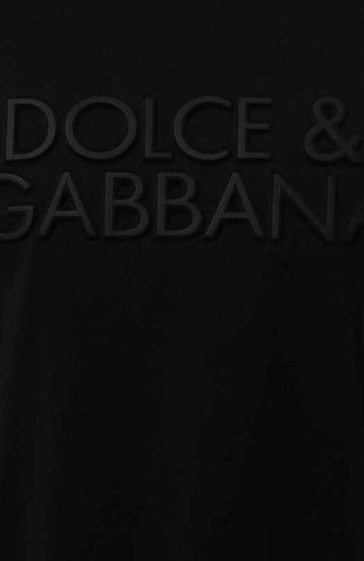 Хлопковая футболка Dolce & Gabbana G8PN9Z/G7NWN Чёрный  G8PN9Z/G7NWN Фото 5