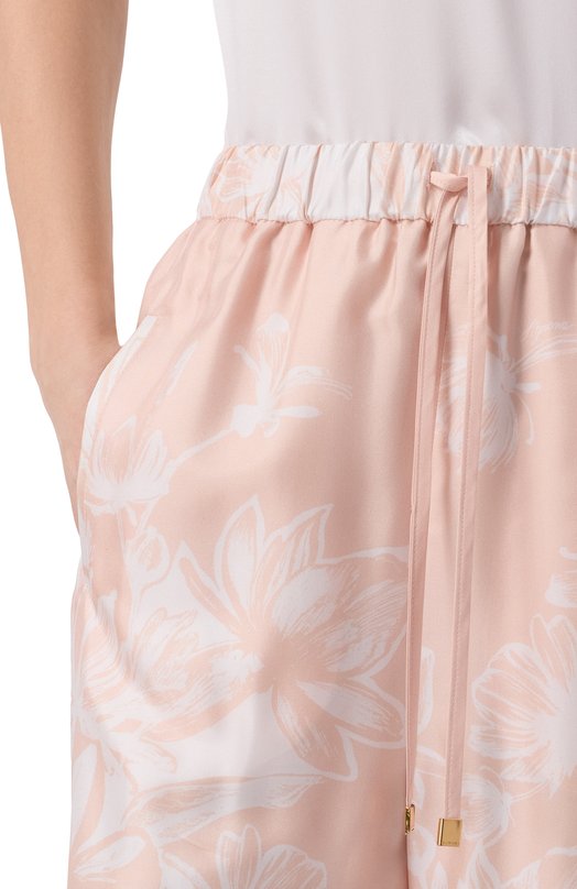 Шелковые брюки Agnona T70911E/S4068E Розовый  T70911E/S4068E Фото 5