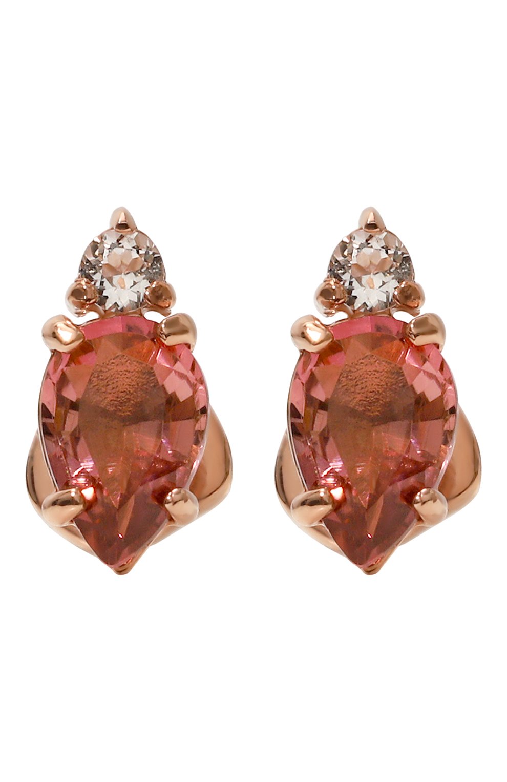 Серьги-пусеты с розовым турмалином MOONKA, арт. ec-ser-tur, фото 1