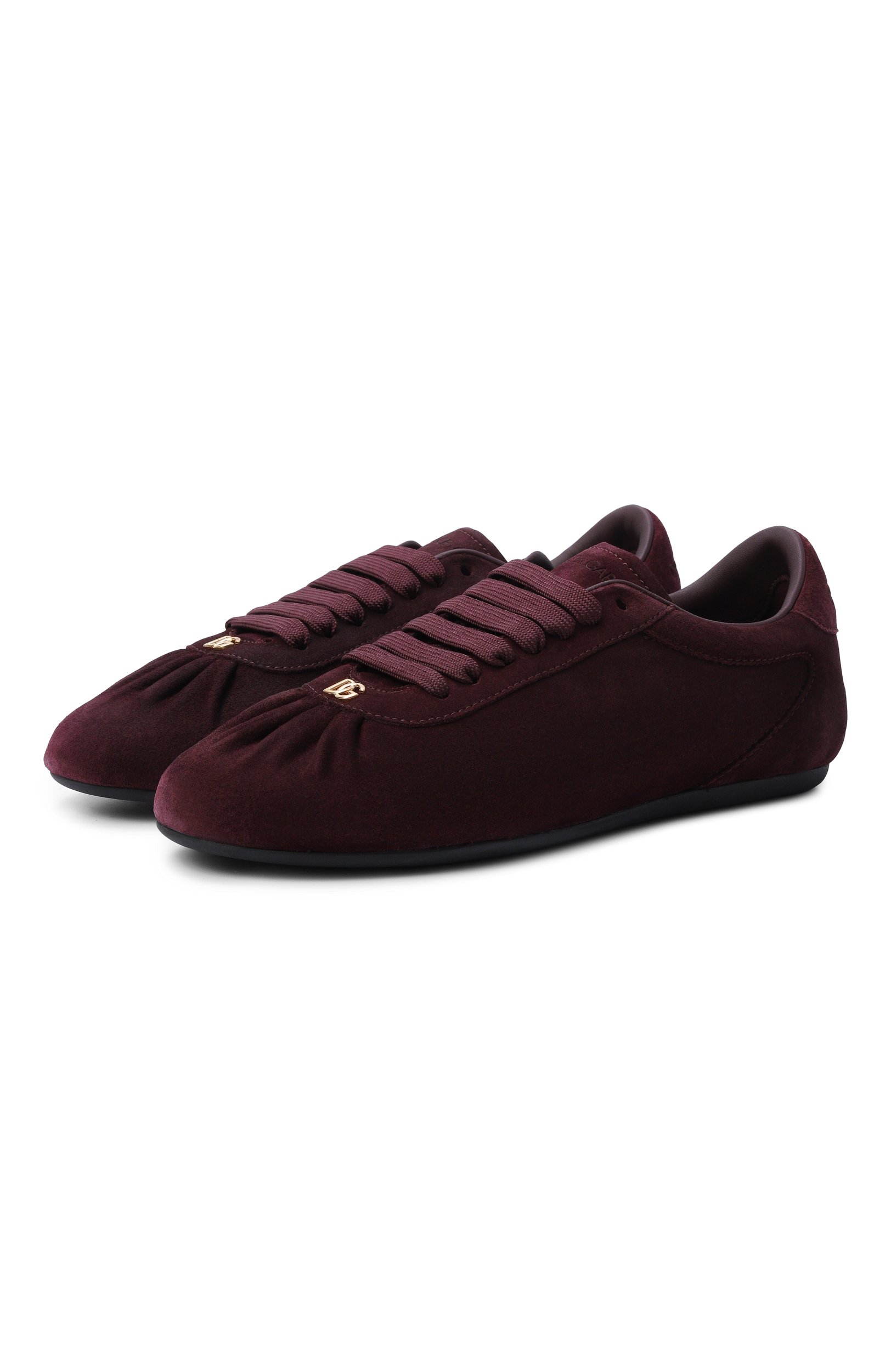 Замшевые кеды soft ballet DOLCE & GABBANA темно-бордового цвета по цене 65350 руб., арт. CK2485/A0581, фото 1 Замшевые кеды soft ballet DOLCE & GABBANA, арт. CK2485/A0581, фото 1