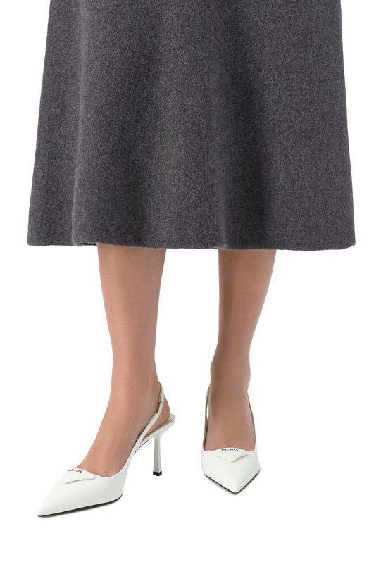Кожаные туфли Prada 1I901M/055 Белый  1I901M/055 Фото 2