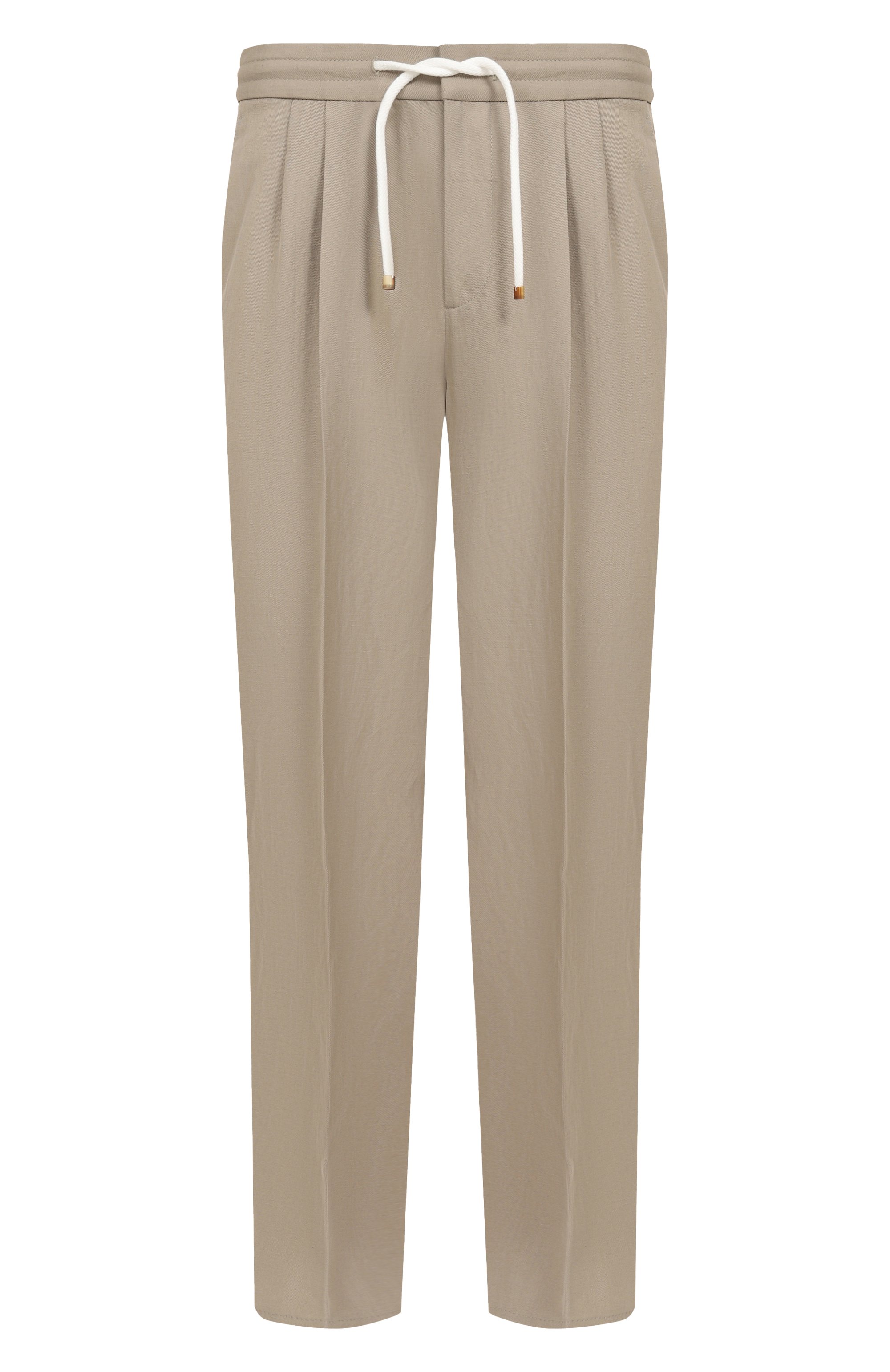 Брюки изо льна и хлопка BRUNELLO CUCINELLI, арт. MH255E1710, фото 1