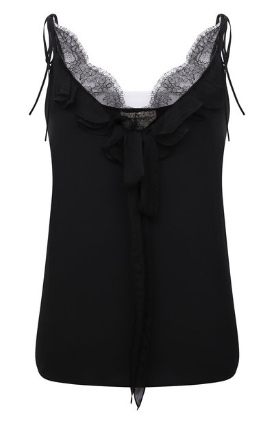 Женский шелковый топ ALEXANDER MCQUEEN, арт. 666144/QBAAG