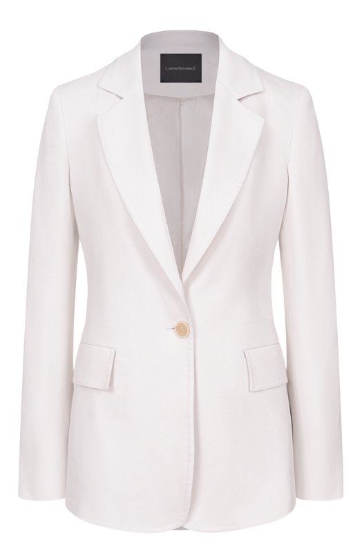 Жакет изо льна и вискозы Lorena Antoniazzi P2640GA08A/3347 Серый P2640GA08A/3347