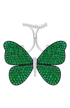 Женские кольцо SUTRA JEWELS бесцветного цвета, арт. SJR1260 ERLD | Фото 1 (Региональные ограничения белый список (Axapta Mercury): Не проставлено; Нос: Не проставлено; Материал сплава: Белое золото; Драгоценные камни: Изумруды, Бриллианты)