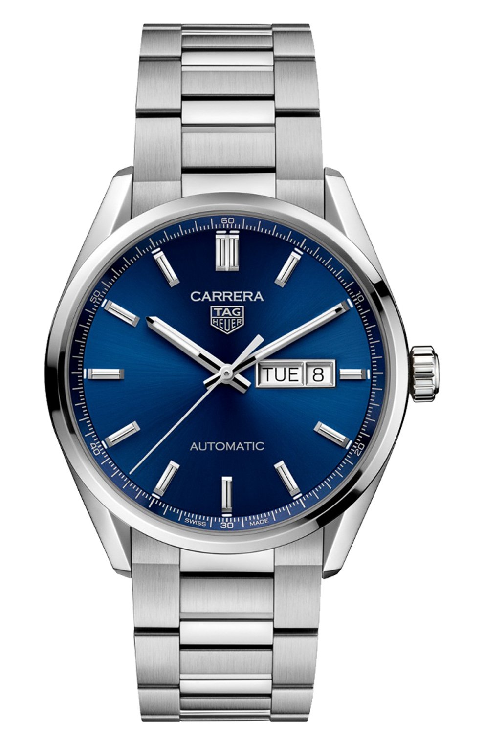 Часы carrera 5 TAG HEUER бесцветного цвета по цене 377000 руб., арт. WBN2012.BA0640, фото 1 Часы carrera 5 TAG HEUER, арт. WBN2012.BA0640, фото 1