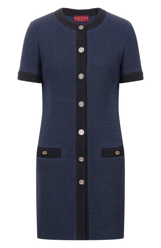 Твидовое платье Gucci 853039/ZATFF Синий 853039/ZATFF