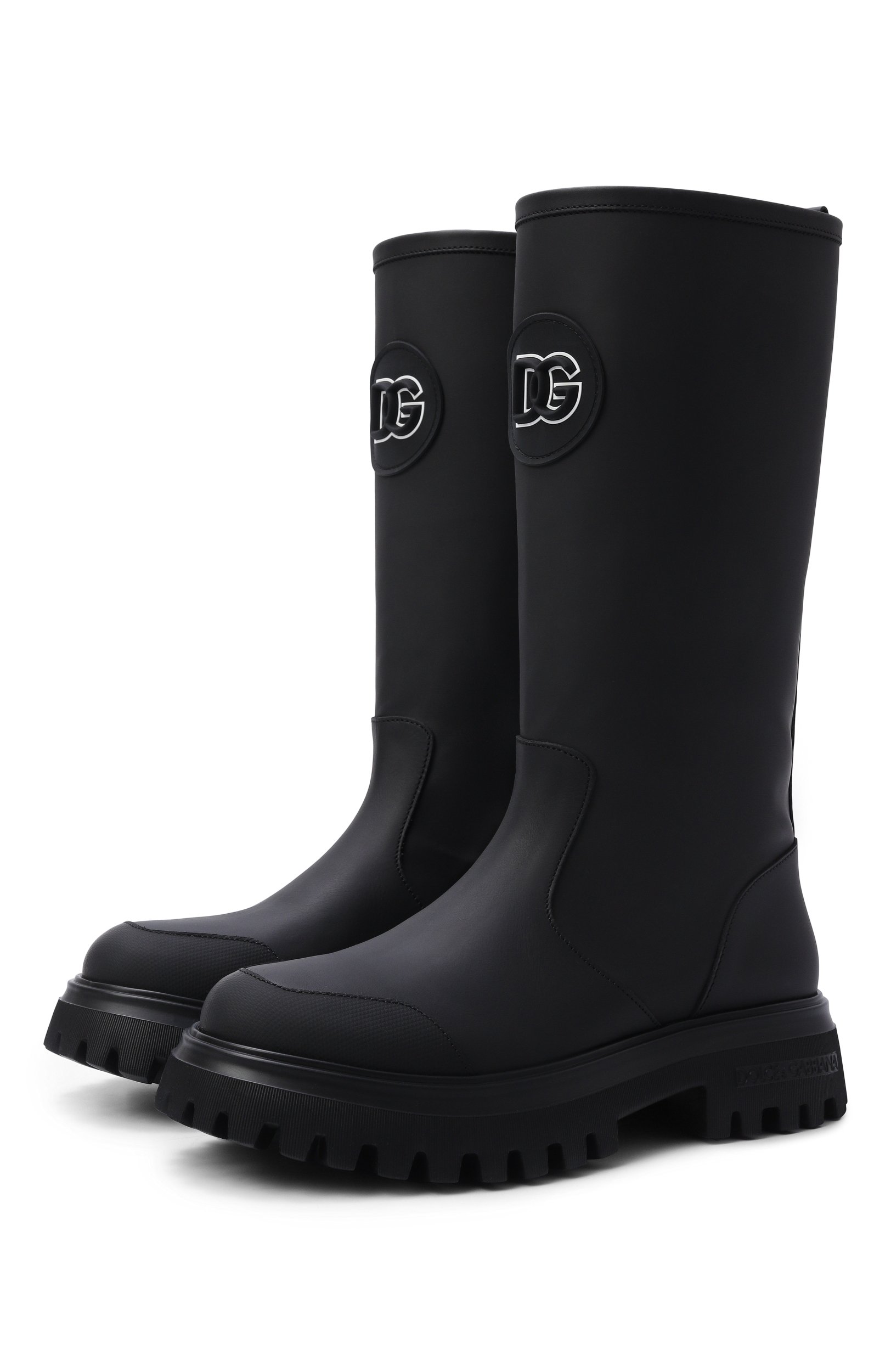 Кожаные сапоги DOLCE & GABBANA, арт. D11436/A3M46_002, фото 1