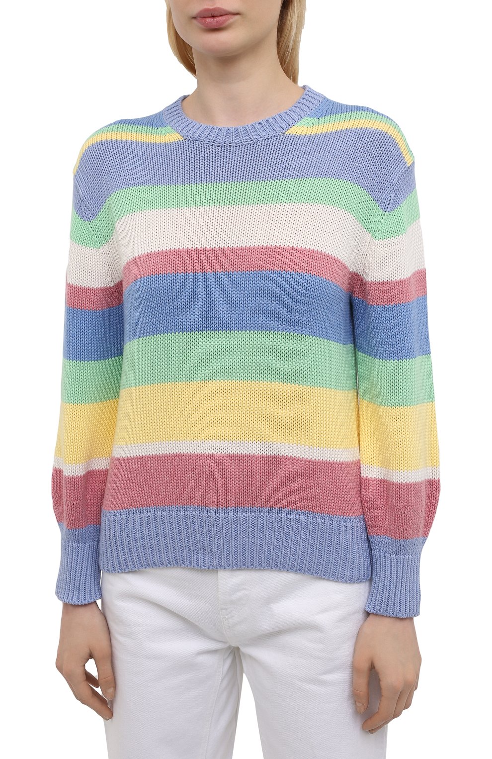 Хлопковый свитер POLO RALPH LAUREN разноцветного цвета по цене 26250 руб., арт. 211838008, фото 3 Хлопковый свитер POLO RALPH LAUREN, арт. 211838008, фото 3