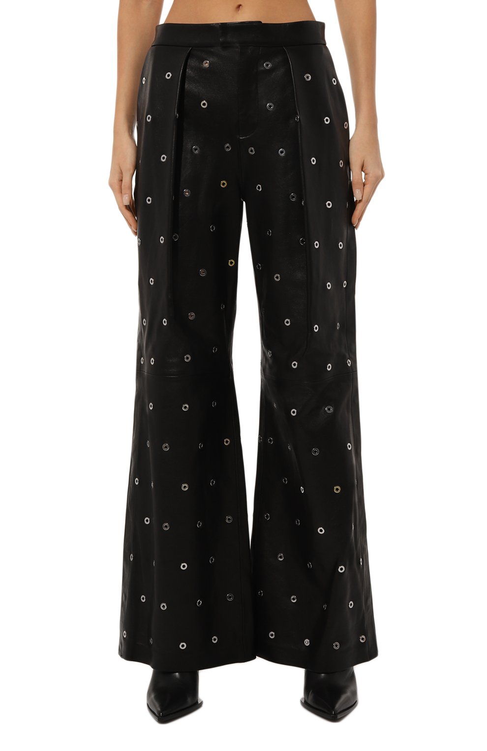 Кожаные брюки JACOB LEE черного цвета по цене 420000 руб., арт. WLP0310AW24GB, фото 3 Кожаные брюки JACOB LEE, арт. WLP0310AW24GB, фото 3