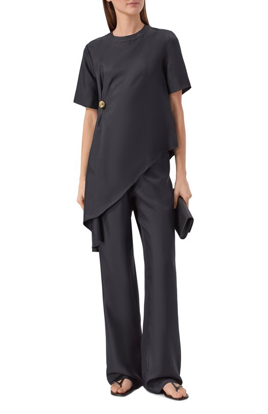 Атласный топ Loulou de Saison MADEA Чёрный  MADEA Фото 2