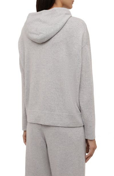 Кардиган из шерсти и кашемира VINCE светло-серого цвета по цене 54900 руб., арт. V784578862, фото 4 Кардиган из шерсти и кашемира VINCE, арт. V784578862, фото 4