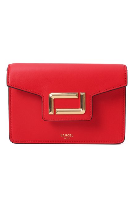 Женская сумка angele mini LANCEL красного цвета, арт. A13275 | Фото 1 (Драгоценные камни: Проставлено; Размер: mini; Материал: Натуральная кожа; Материал сплава: Проставлено)