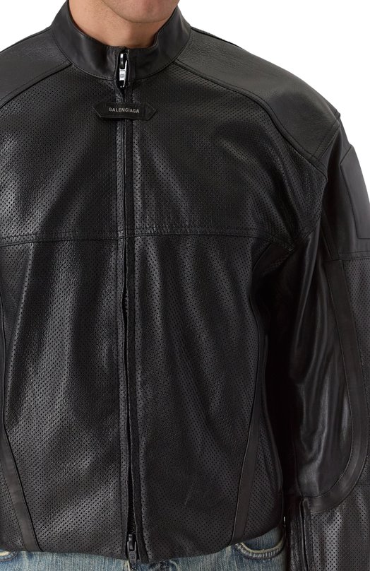 Кожаная куртка Balenciaga 830859/TSS01 Чёрный  830859/TSS01 Фото 5