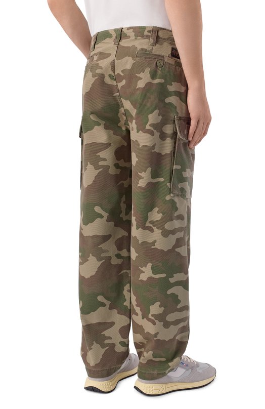 Хлопковые брюки-карго Aeronautica Militare PA1713UCT04296 Хаки  PA1713UCT04296 Фото 4