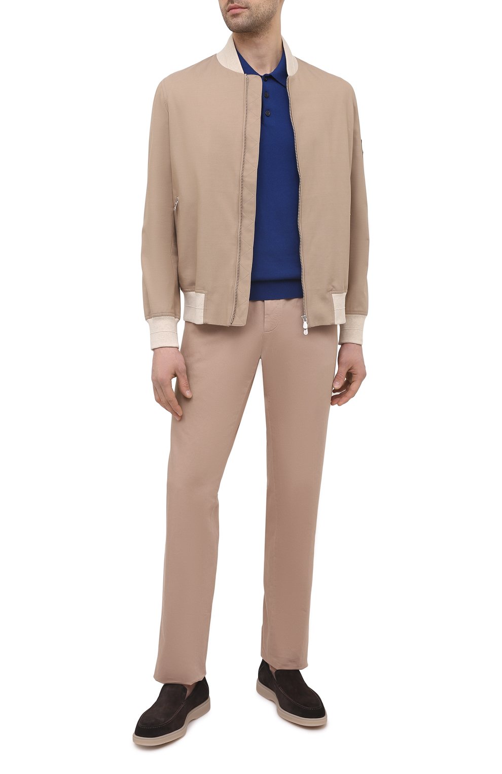 Поло из хлопка и шелка IL BORGO CASHMERE синего цвета по цене 73550 руб., арт. 56-2071G0, фото 2 Поло из хлопка и шелка IL BORGO CASHMERE, арт. 56-2071G0, фото 2