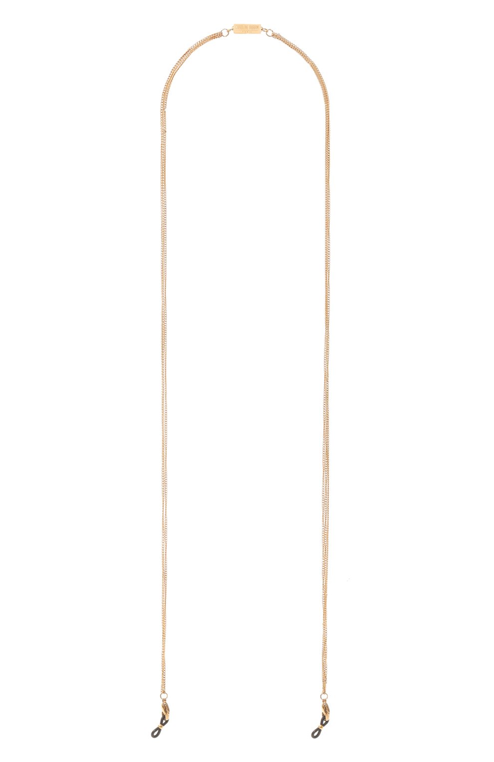 Цепочка для очков CAROLINE ABRAM золотого цвета по цене 4200 руб., арт. CHAINETTE TRI0 METALL TRIPLE G0LD, фото 1 Цепочка для очков CAROLINE ABRAM, арт. CHAINETTE TRI0 METALL TRIPLE G0LD, фото 1