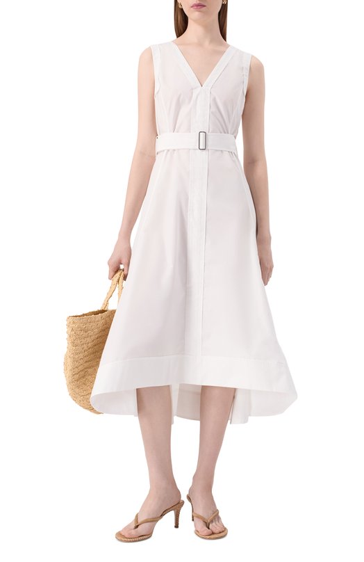 Хлопковое платье 3.1 Phillip Lim S251-9877LCE Белый  S251-9877LCE Фото 2