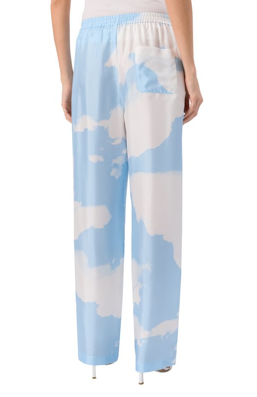 Шелковые брюки Moschino J0302/5551 Голубой  J0302/5551 Фото 4