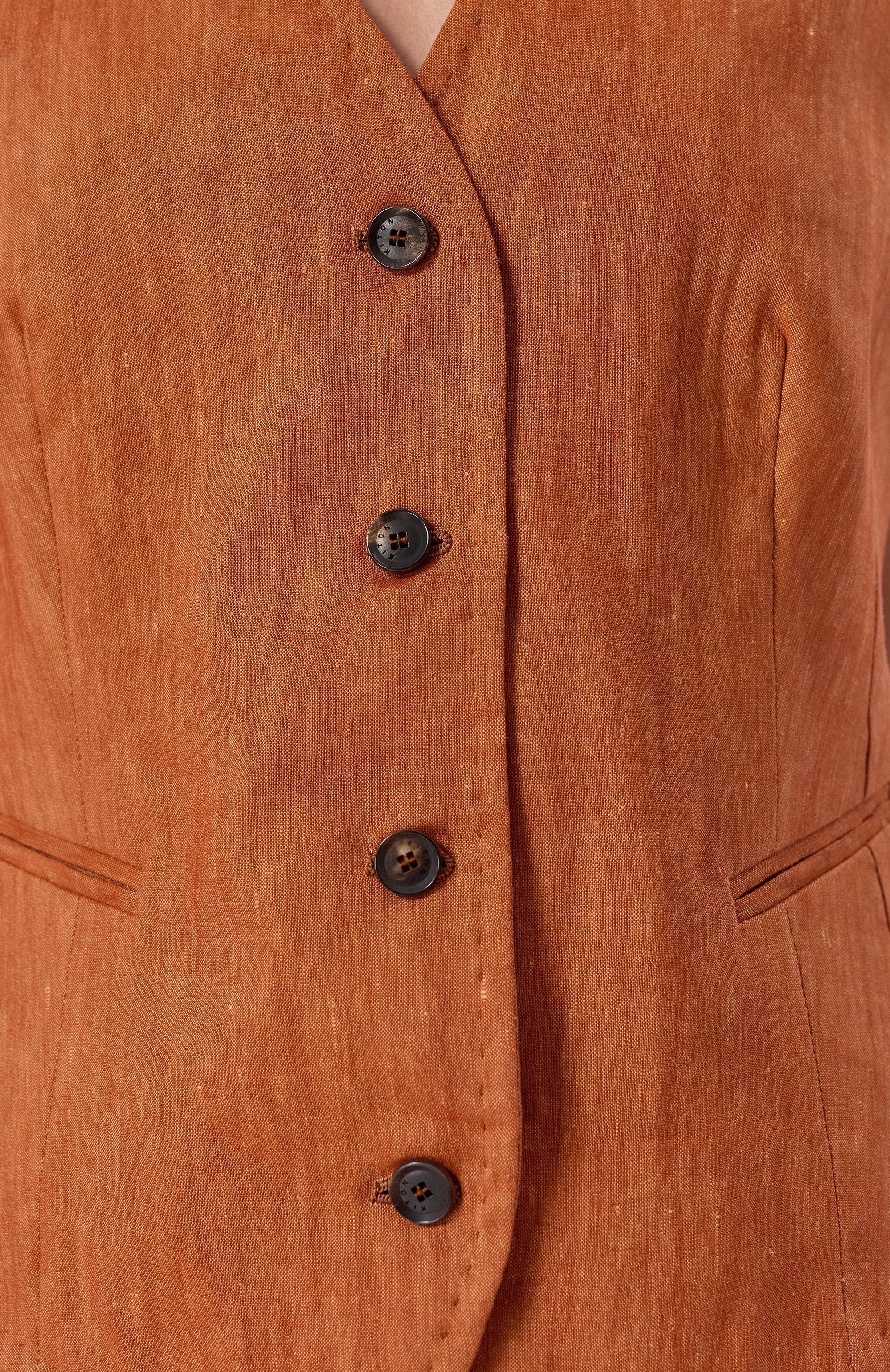 Жилет изо льна и шерсти KITON, арт. D47456K0919E03, фото 5