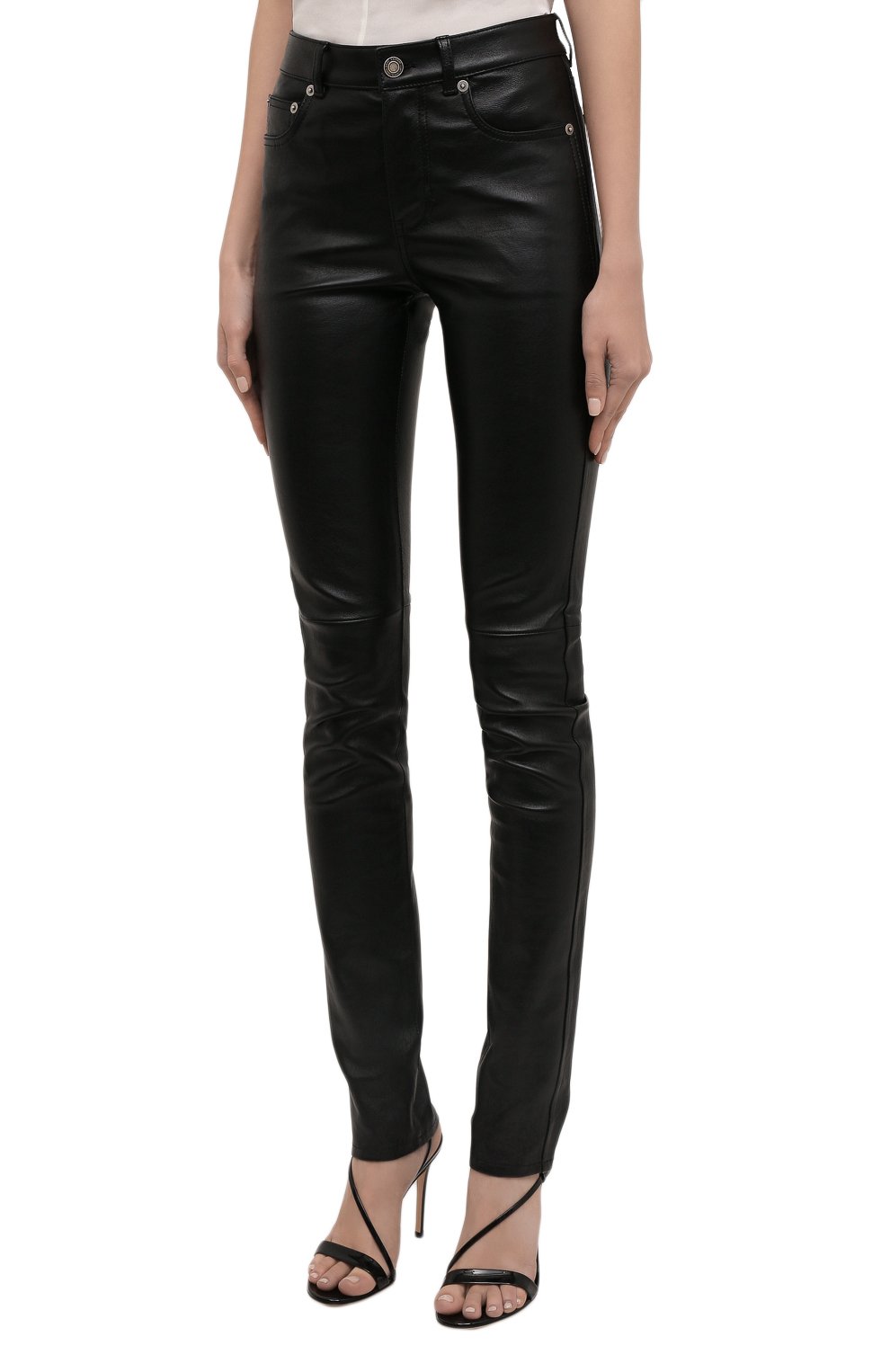 Кожаные брюки SAINT LAURENT, арт. 496409/Y5RG2, фото 3