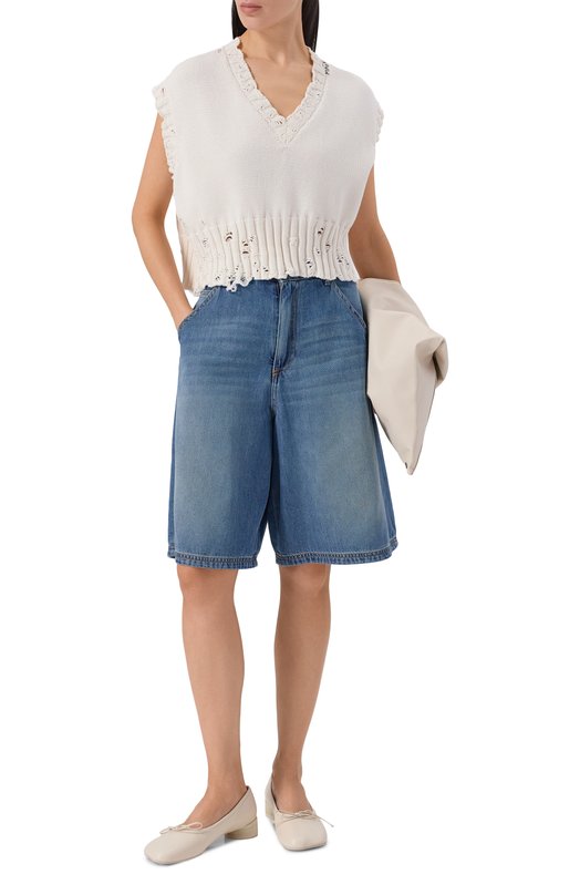 Хлопковый жилет Marni CVMD0088A0/UFC652 Белый  CVMD0088A0/UFC652 Фото 2