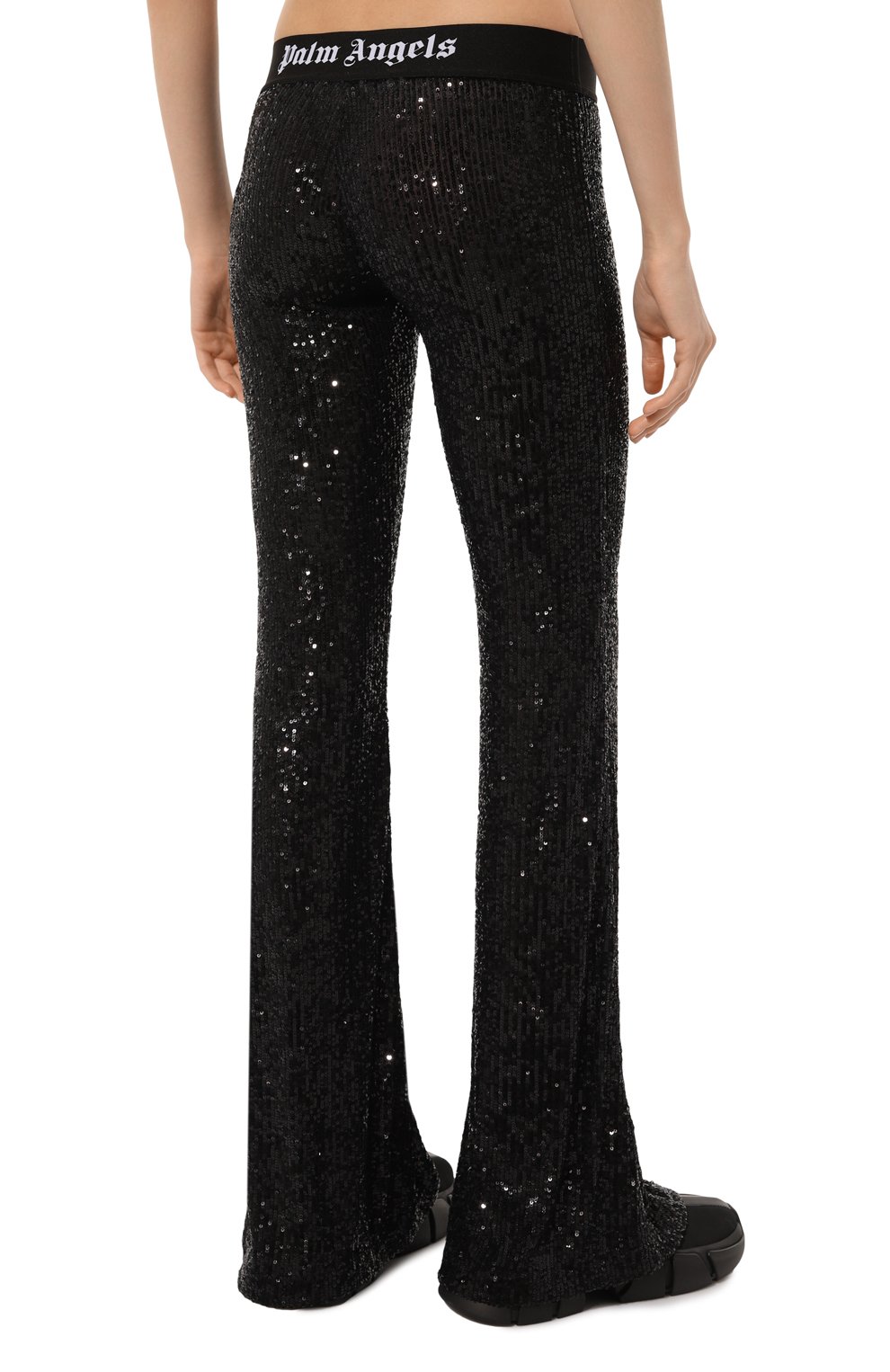 Брюки с отделкой пайетками PALM ANGELS, арт. PWCA101F24FAB003, фото 4