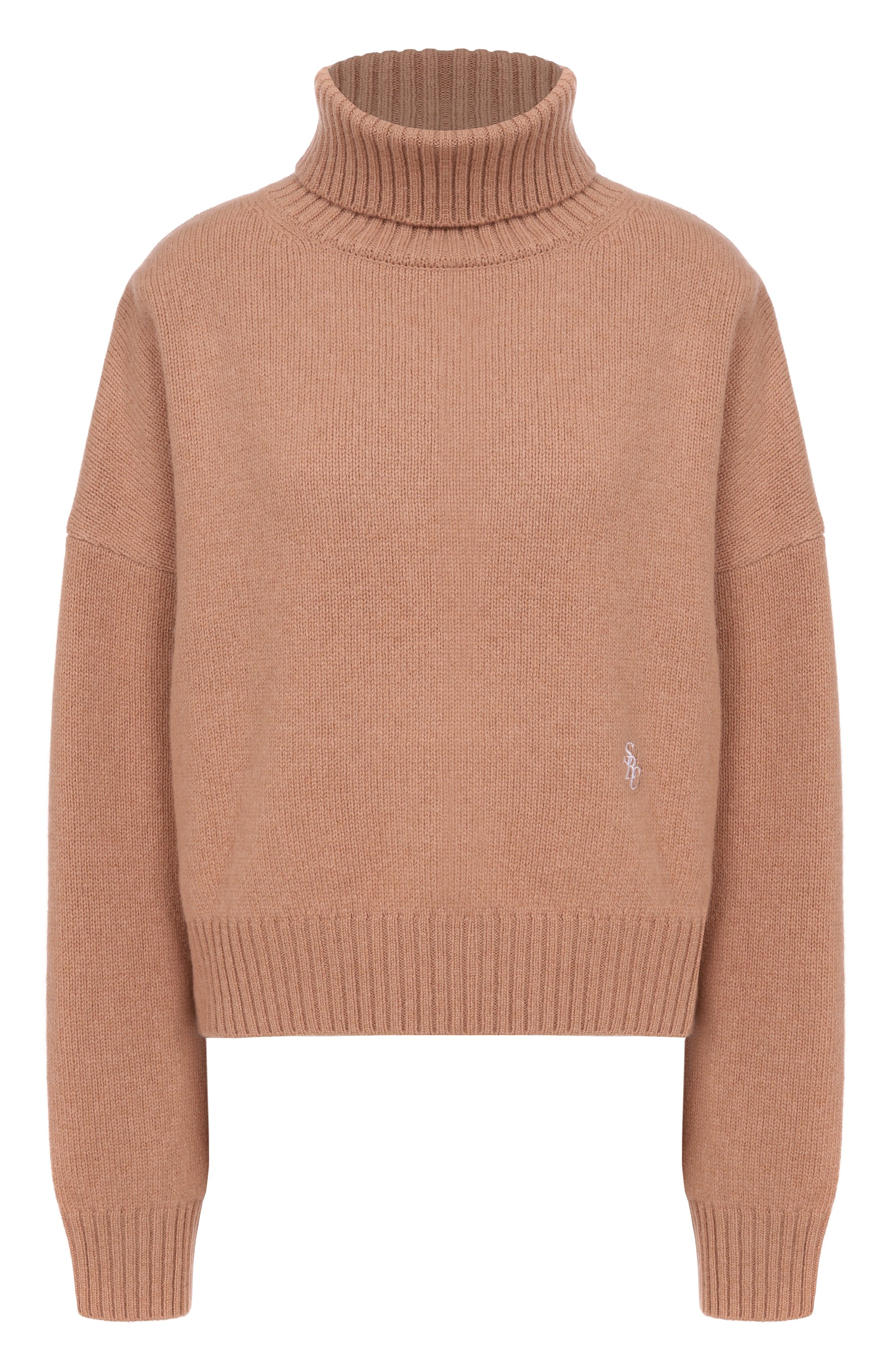 Шерстяной свитер SPORTY AND RICH бежевого цвета по цене 41450 руб., арт. WS06465302BE02, фото 1 Шерстяной свитер SPORTY AND RICH, арт. WS06465302BE02, фото 1