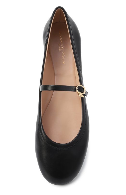 Кожаные балетки Carla Gianvito Rossi G22223.05G0M.NAPNER0 Чёрный  G22223.05G0M.NAPNER0 Фото 6