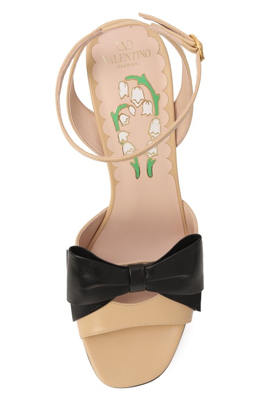 Кожаные босоножки Bowow 95 Valentino 7W2S0MA6/DDT Бежевый  7W2S0MA6/DDT Фото 6