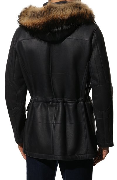 Дубленка из овчины с отделкой из енотовидной собаки KITON, арт. UW0627MV03S24, фото 4
