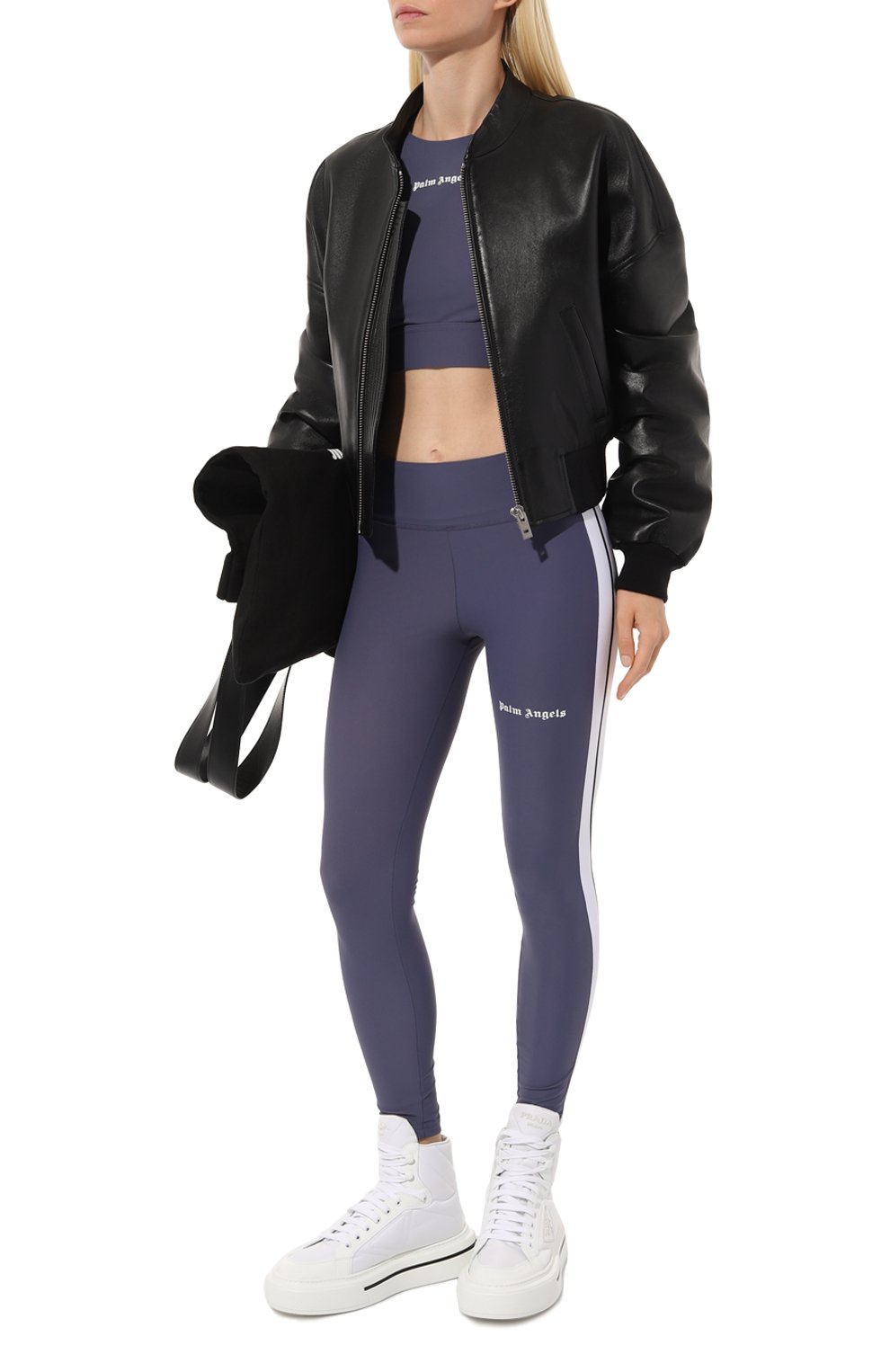 Легинсы PALM ANGELS фиолетового цвета по цене 34150 руб., арт. PWVG001C99FAB0020701, фото 2 Легинсы PALM ANGELS, арт. PWVG001C99FAB0020701, фото 2