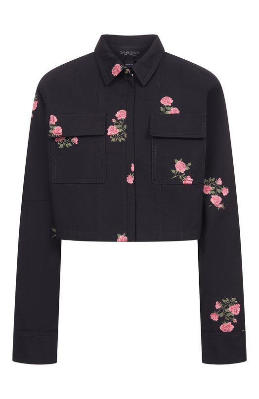 Хлопковая куртка Giambattista Valli 26SSRVCA6002/24GAB Чёрный 26SSRVCA6002/24GAB