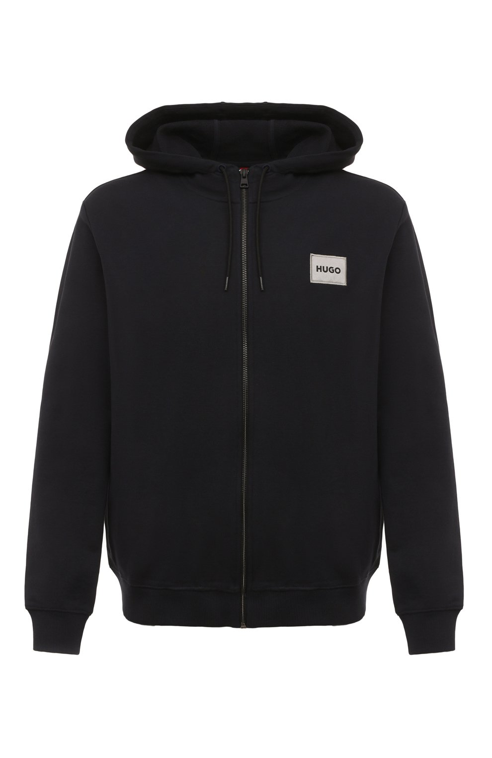 Хлопковая толстовка HUGO темно-синего цвета по цене 10650 руб., арт. 50484720, фото 1 Хлопковая толстовка HUGO, арт. 50484720, фото 1