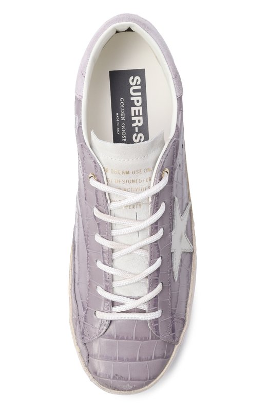 Кожаные кеды Super-Star Golden Goose Deluxe Brand GWF01002.F008118 Фиолетовый  GWF01002.F008118 Фото 6