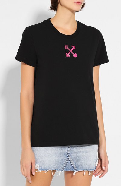 Хлопковая футболка OFF-WHITE, арт. 0WAA049R20B071001028, фото 3