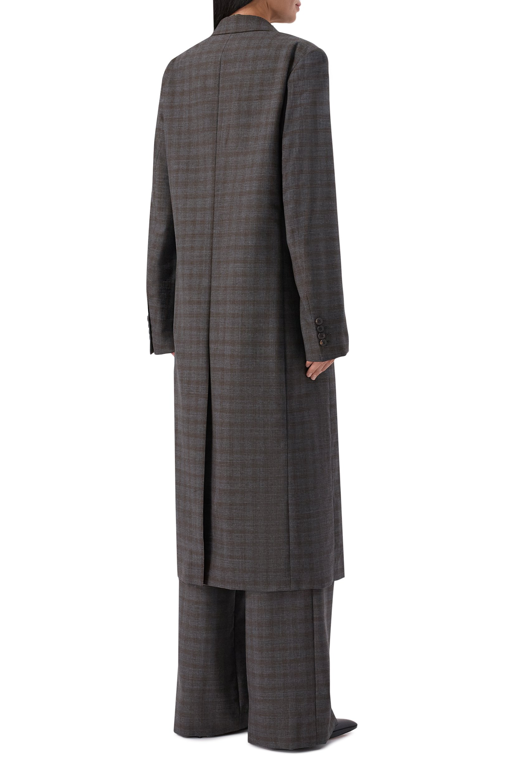 Шерстяное пальто DRIES VAN NOTEN серого цвета по цене 242500 руб., арт. 262-130201/4264, фото 4 Шерстяное пальто DRIES VAN NOTEN, арт. 262-130201/4264, фото 4