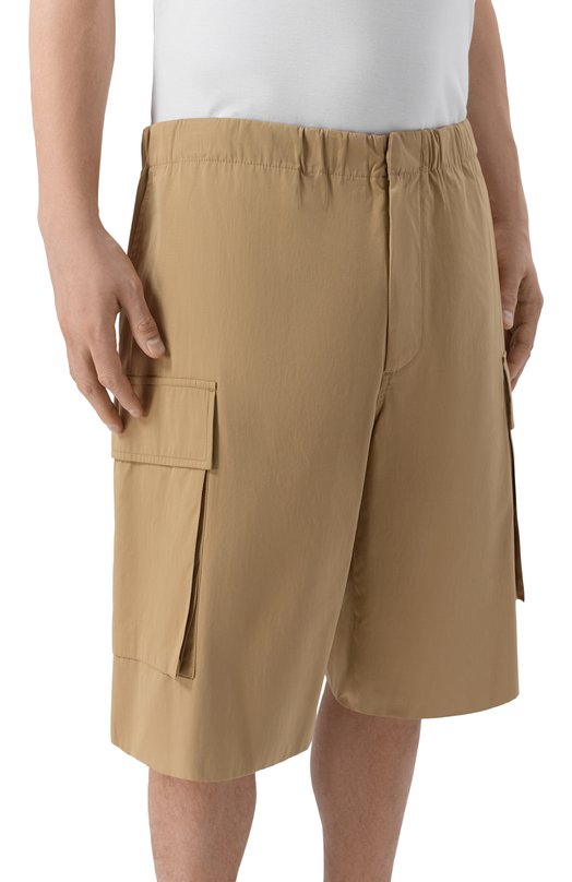 Хлопковые шорты Jil Sander J47KA0299/J45292 Бежевый  J47KA0299/J45292 Фото 3