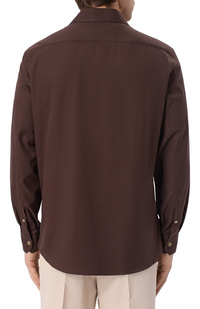 Хлопковая рубашка BRUNELLO CUCINELLI, арт. MW6040658, фото 4