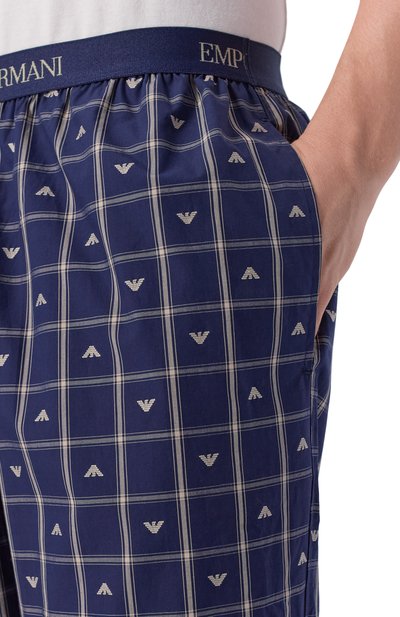 Хлопковые брюки EMPORIO ARMANI темно-синего цвета по цене 12450 руб., арт. EM001410/AF19059, фото 5 Хлопковые брюки EMPORIO ARMANI, арт. EM001410/AF19059, фото 5