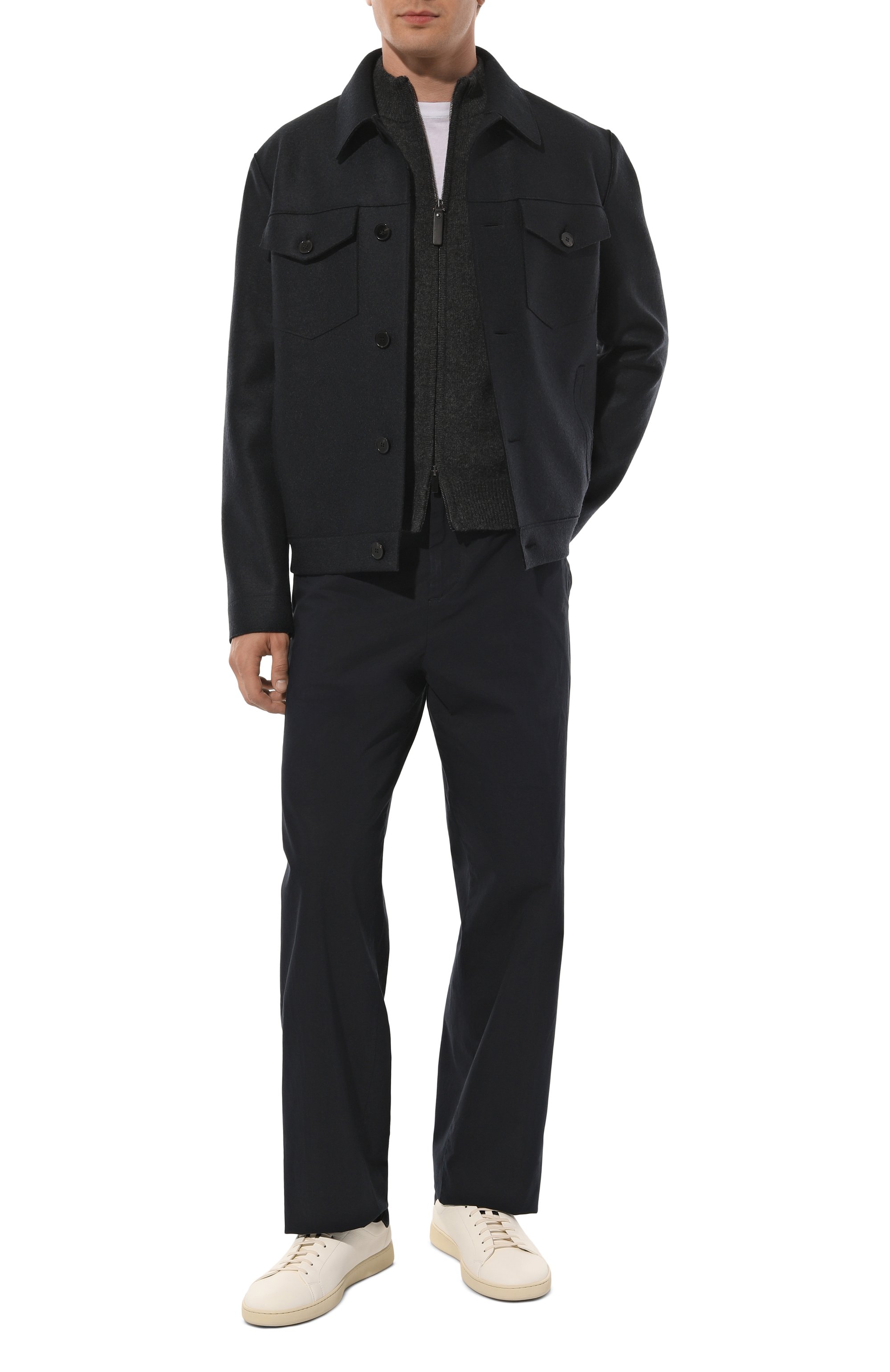 Кожаные кеды KITON, арт. USSA067N01000, фото 2